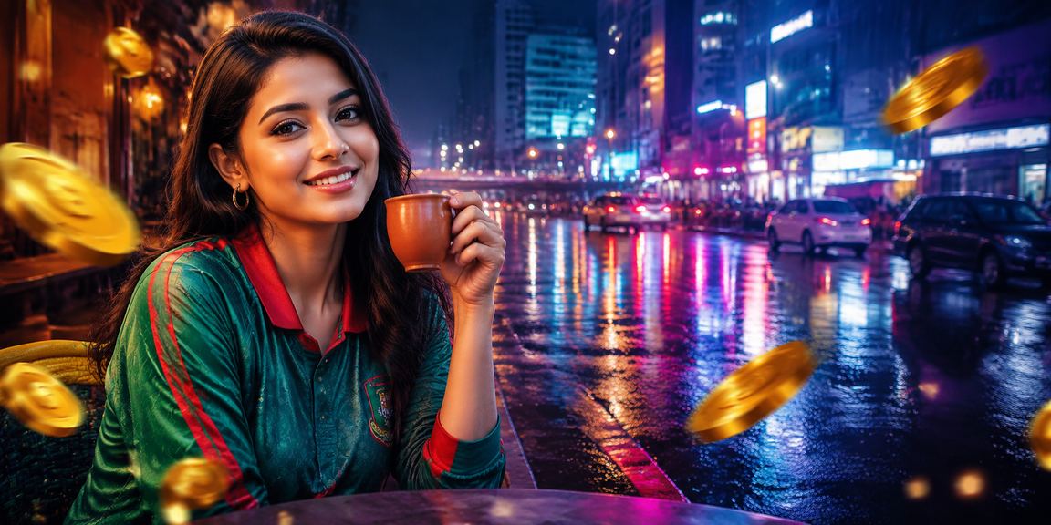 ঢাকায় নিয়ন আলোতে অনলাইন গেমিং প্ল্যাটফর্মে একজন খেলোয়াড়