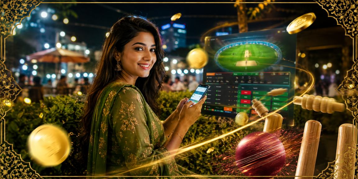 ঢাকায় চা বাগানের পাশে মোবাইলে ক্রিকেট বেটিং উপভোগ করছেন একজন ব্যবহারকারী