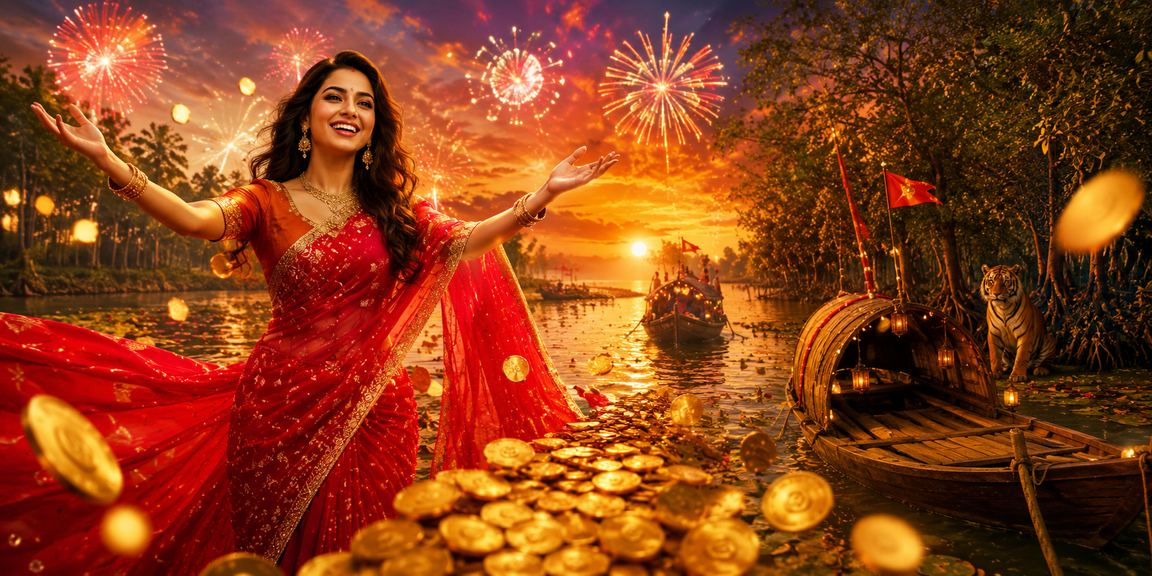 সুন্দরবন অঞ্চলে তিন পাত্তি কার্ড গেম খেলছেন একজন খেলোয়াড়